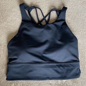 Lululemon Free To Be High Neck Longline Bra - Black